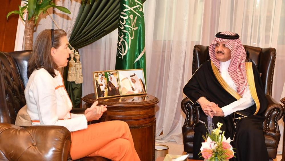 أمير الشرقية يبحث العلاقات مع سفيرة بلجيكا