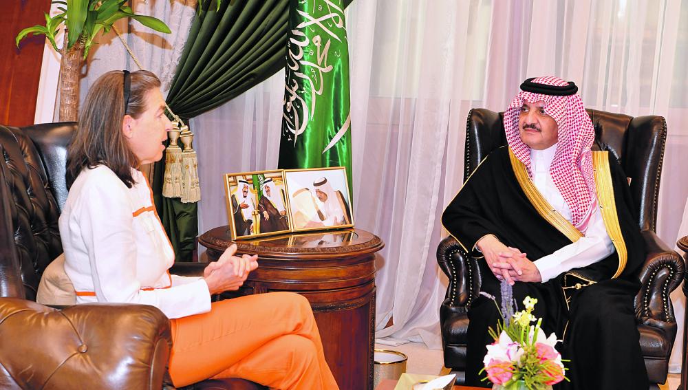أمير الشرقية يبحث مع سفيرة بلجيكا الموضوعات المشتركة