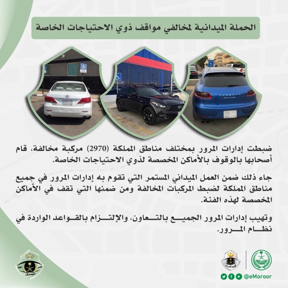 ضبط 2970 مركبة مخالفة 