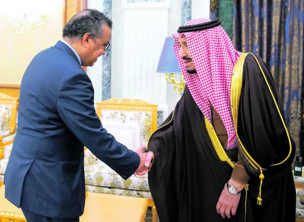 خادم الحرمين يستعرض جهود منظمة الصحة العالمية