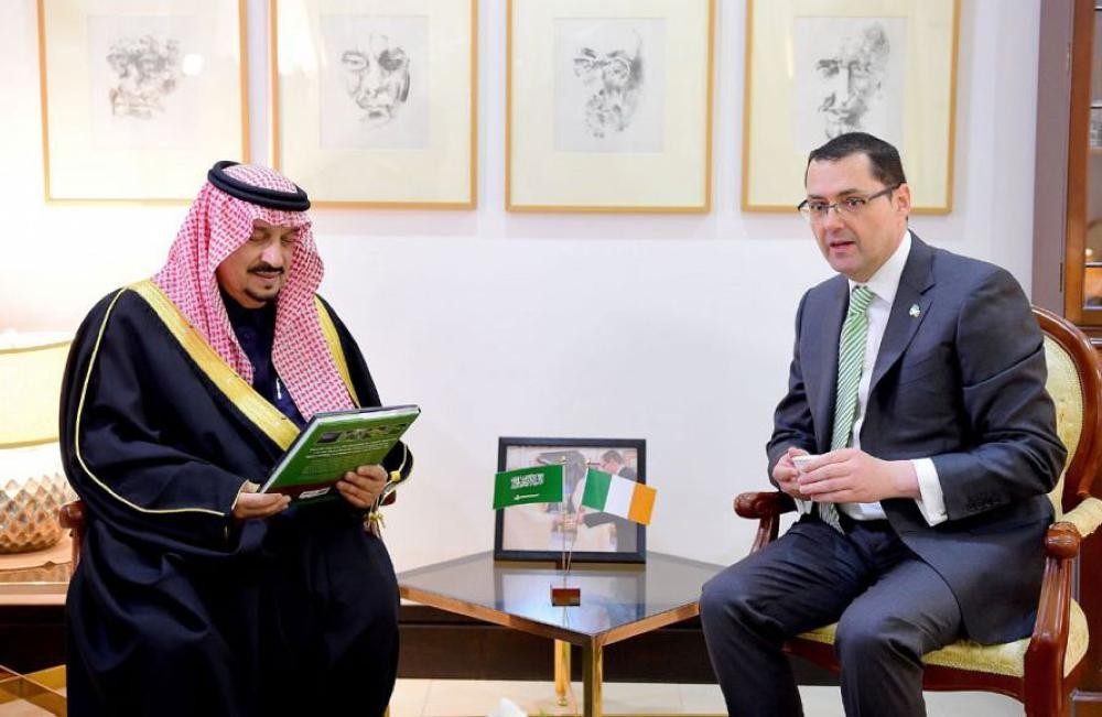 أمير الرياض يشرف حفل سفارة إيرلندا
