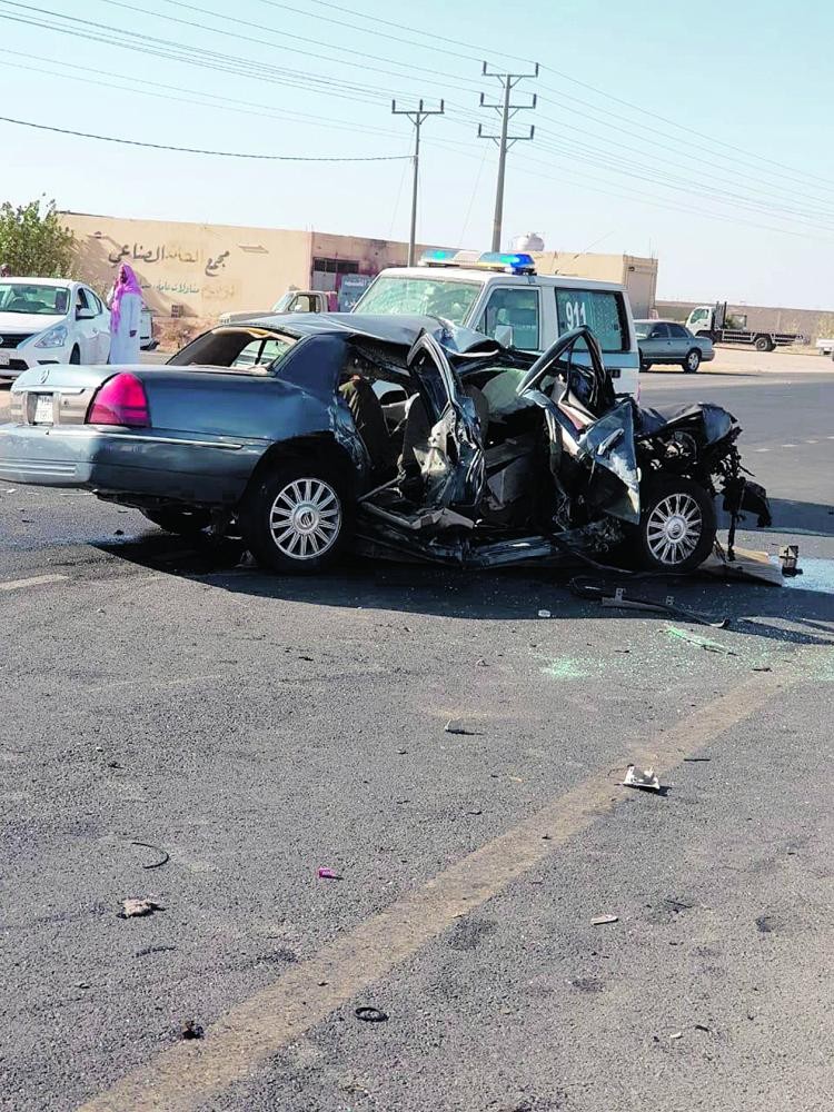 وفاة 4 أشخاص وإصابة اثنين في تصادم بالطائف