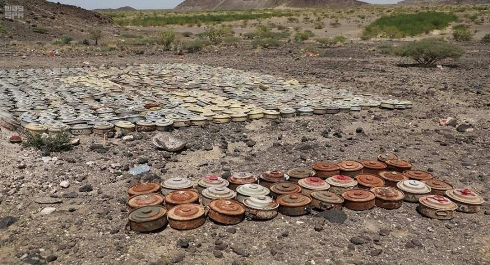 «مسام» ينتزع 1,229 لغمًا حوثياً
