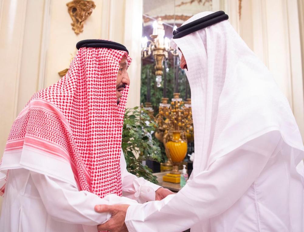 خادم الحرمين يستقبل ولي عهد أبوظبي 