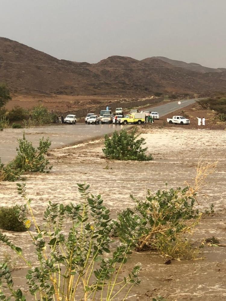 إنقاذ ٧ احتجزتهم سيول الطائف