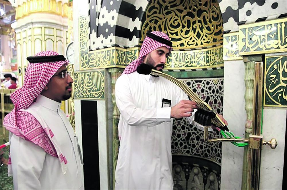 مكبرات صوت عالية الجودة بالمسجد النبوي