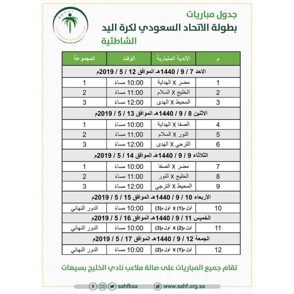 « اليد» ينظم 4 بطولات رمضانية