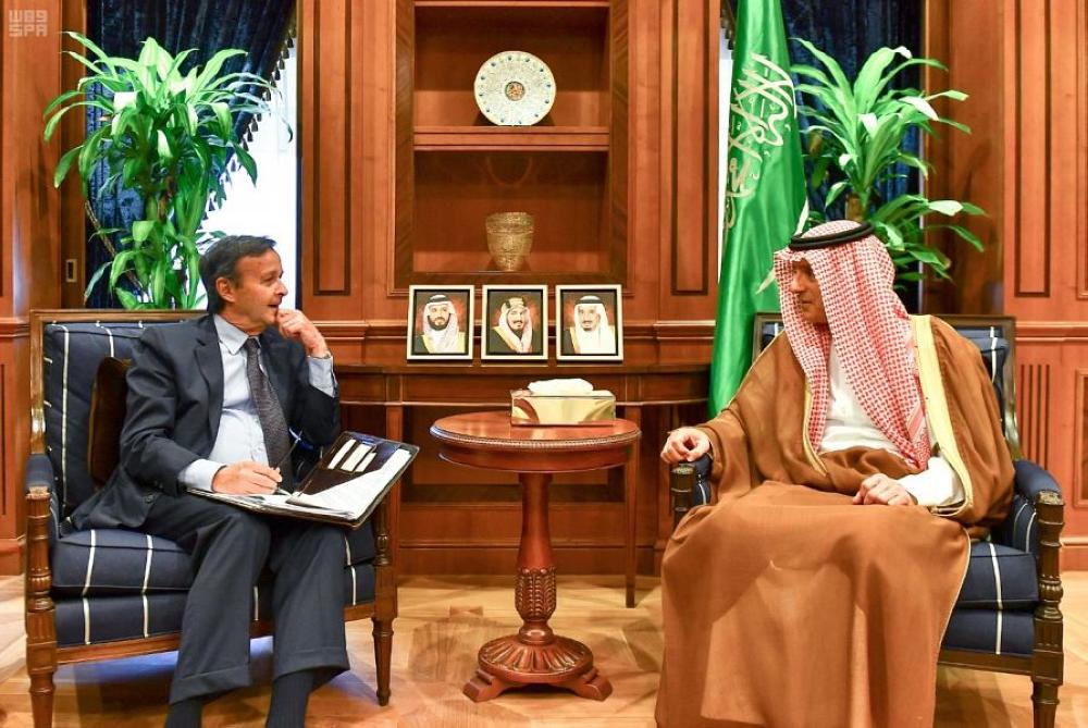 «الجبير» يبحث مستجدات الأحداث مع وفد إيطالي