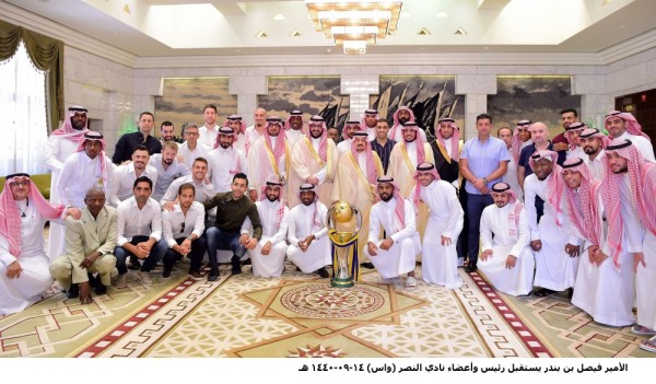 الأمير فيصل بن بندر يستقبل رئيس وأعضاء نادي النصر