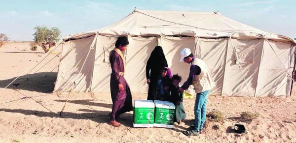 مساعدات سعودية إغاثية للمتضررين في مناطق يمنية