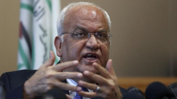 'عريقات' : السبيل الوحيد للسلام هو قيام الدولة الفلسطينية