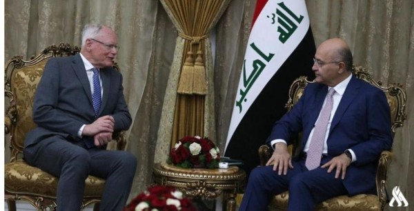 الرئيس العراقي يلتقي المبعوث الأمريكي لسوريا