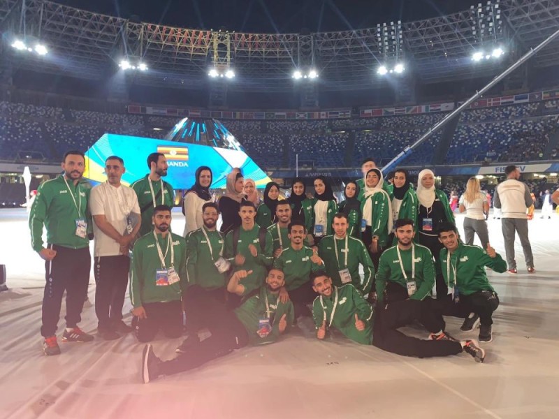 المنتخب السعودي يواصل تألقه بمختلف الألعاب في نابولي