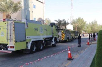 شاهد بالصور.. فرضية حريق في مستشفى الأحساء