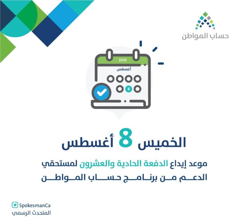 «برنامج المواطن» : إيداع الدفعة الـ 21 الخميس بعد القادم