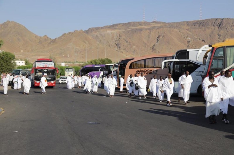 نجاح تفويج ضيوف الرحمن من المدينة لمكة
