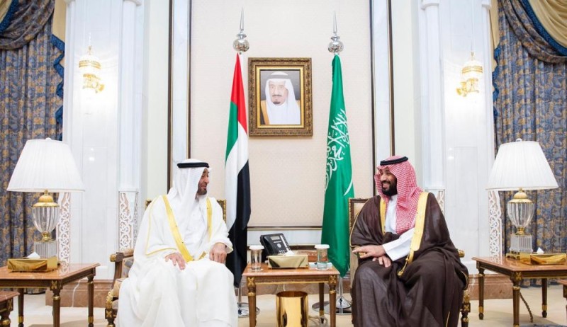ولي العهد يلتقي الشيخ محمد بن زايد