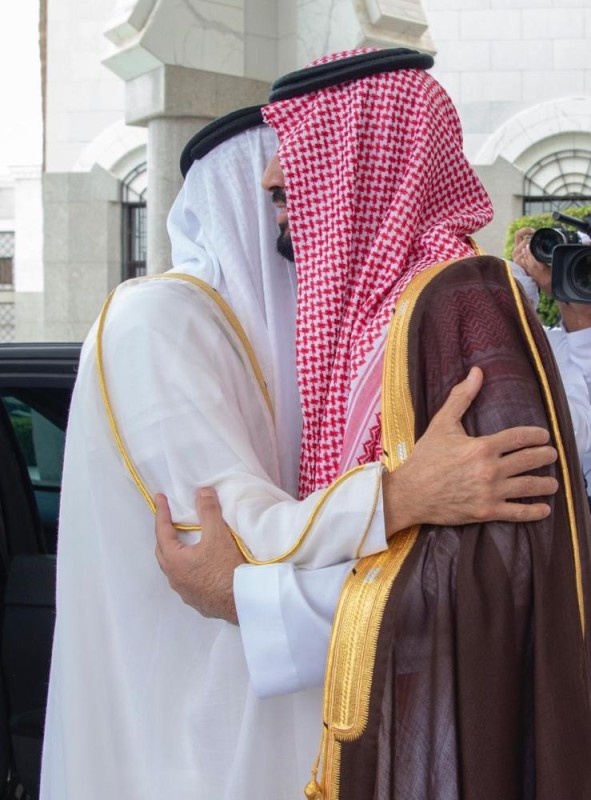 ولي العهد يلتقي الشيخ محمد بن زايد