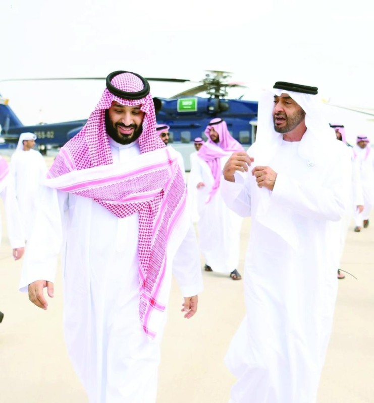 ولي العهد في وداع الشيخ محمد بن زايد