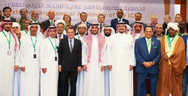 رئيس الهيئة يرأس اجتماع عمومية الاتحاد الدولي للهجن