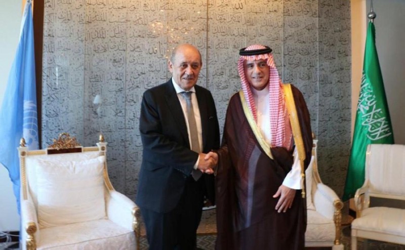 الجبير يلتقي وزير الخارجية الفرنسي