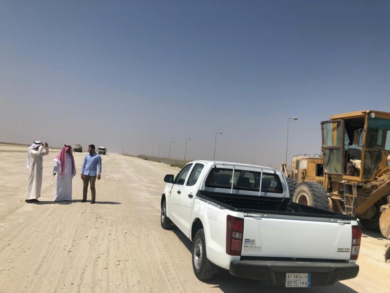 سفلتة طريق الجامعة الجديد بالخفجي