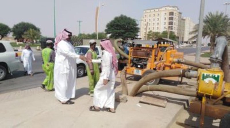 اختبار خطة طوارىء الأمطار في حفر الباطن