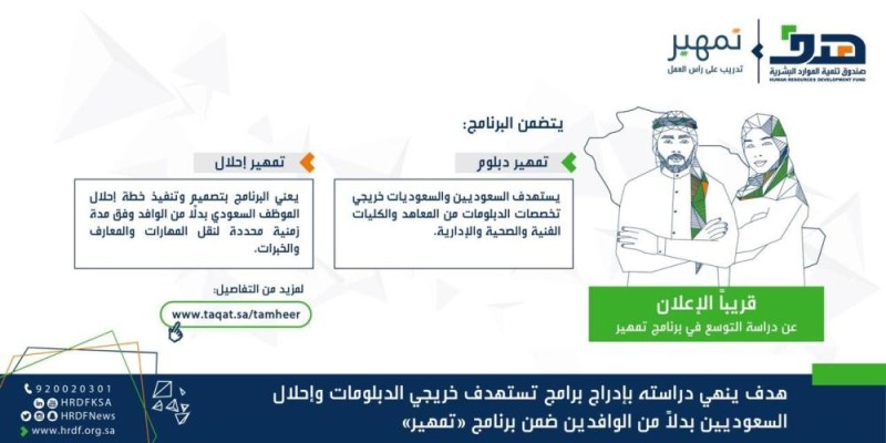 'هدف' : إدراج برامج لخريجي الدبلومات ضمن 'تمهير'