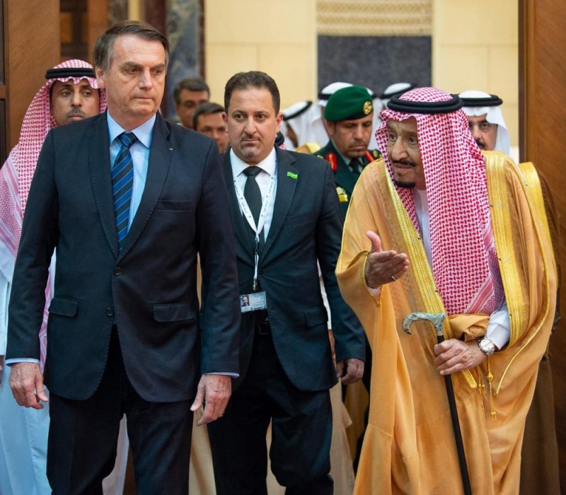 خادم الحرمين الشريفين يستقبل الرئيس البرازيلي