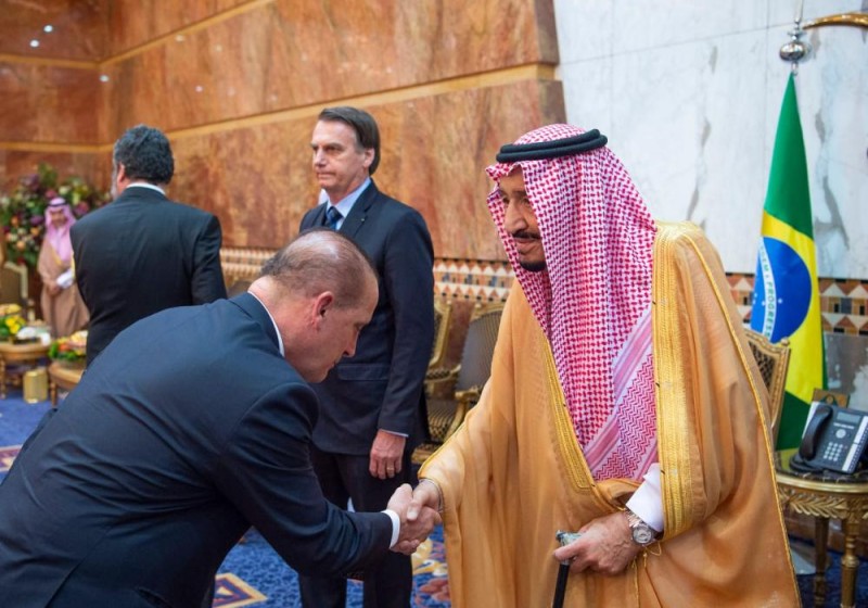 خادم الحرمين الشريفين يستقبل الرئيس البرازيلي