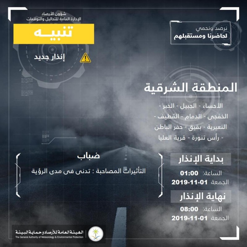ضباب الشرقية يحجب الرؤية 7 ساعات