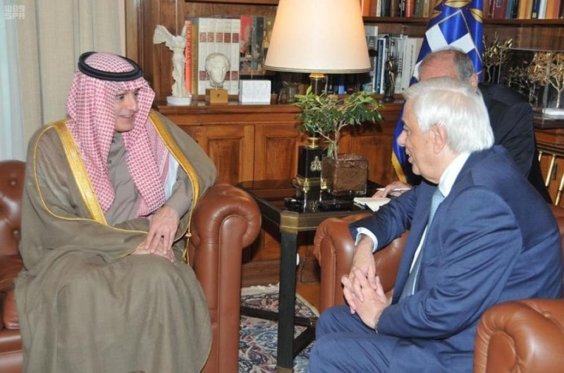 رئيس وزراء اليونان يستقبل الجبير