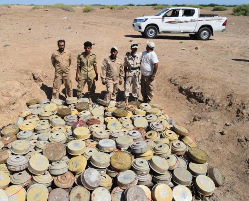 'مسام ' يتلف 6324 لغما وقذيفة فى المخا