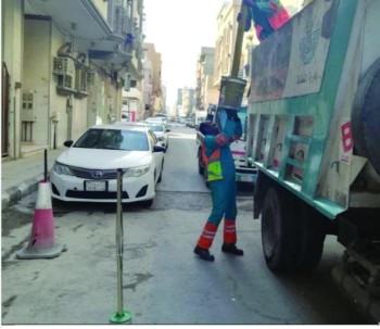 الخبر الشمالية تواصل التخلص من الحواجز والتعديات