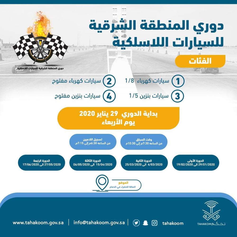 دوري السيارات اللاسلكية ينطلق في الدمام الأربعاء