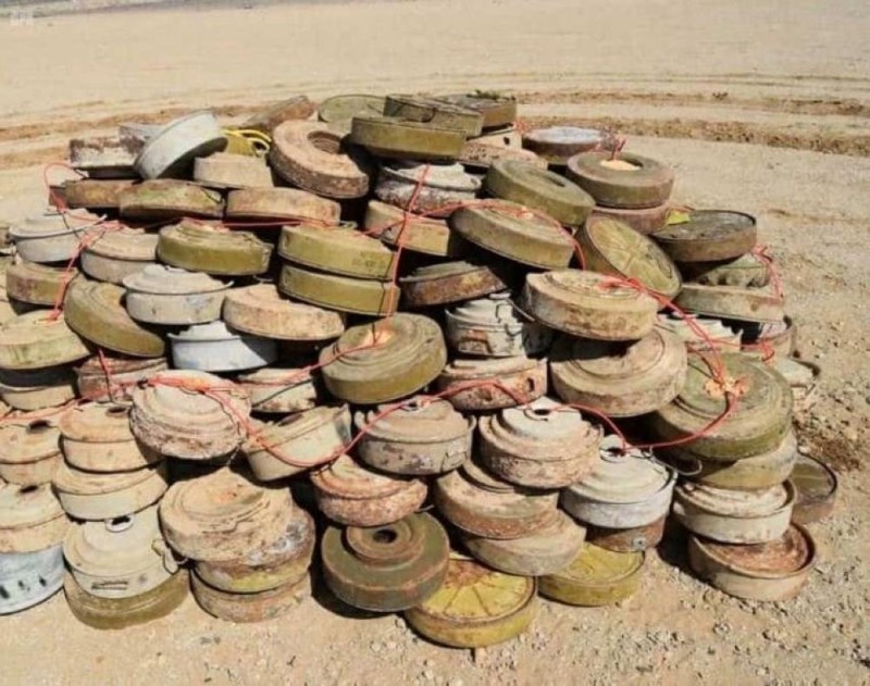 'مسام' ينتزع 1,581 لغمًا في اليمن خلال أسبوع