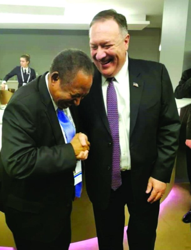 بومبيو يعد حمدوك: «الإرهاب» خالية من السودان