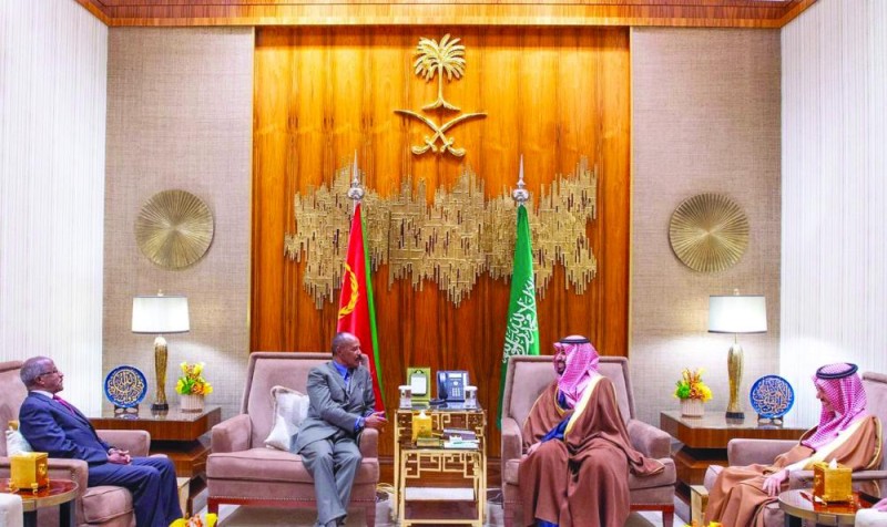 ولي العهد يبحث المستجدات الإقليمية مع رئيس أريتريا