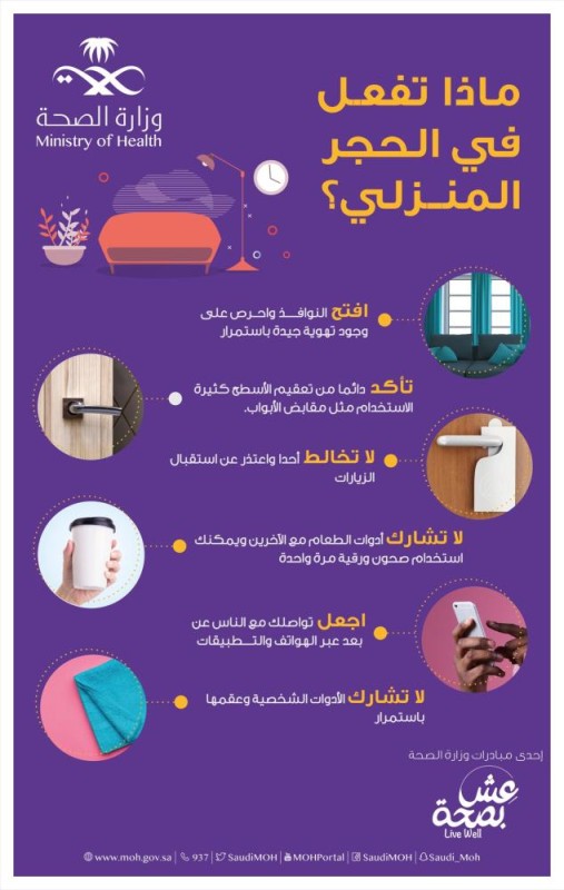 تعرف على الخطوات الصحيحة للحجر المنزلي