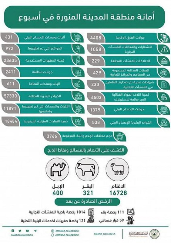 إغلاق 229 منشأة مخالفة في المدينة