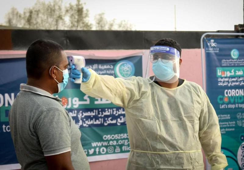فرز بصري بمساكن العمال في جازان