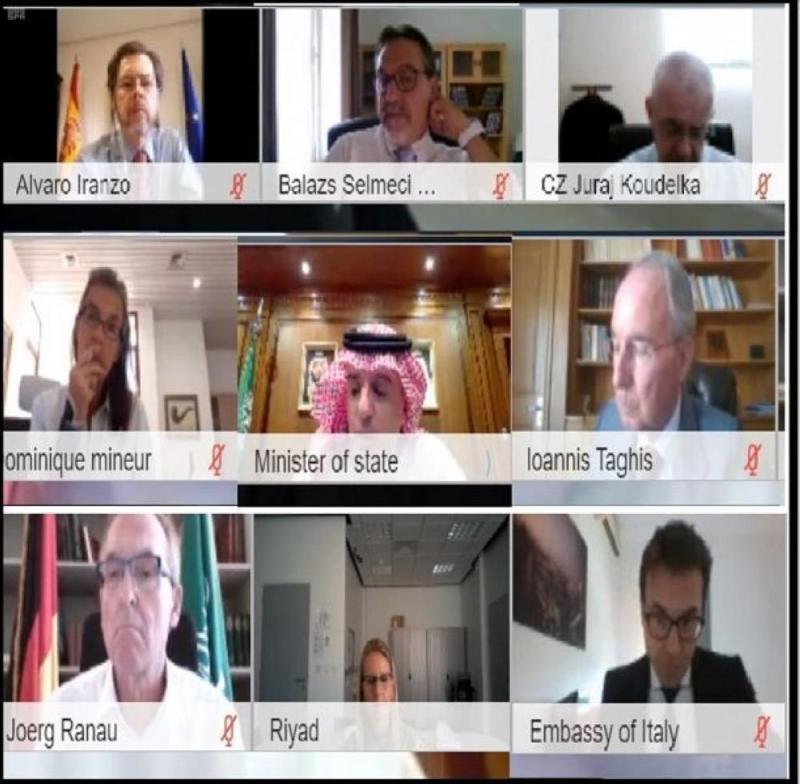 الجبير يستعرض أوجه التعاون مع سفراء الاتحاد الأوروبي 