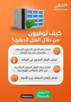 "كفاءة": العزل الحراري يخفض 40% من استهلاك التكييف للطاقة 