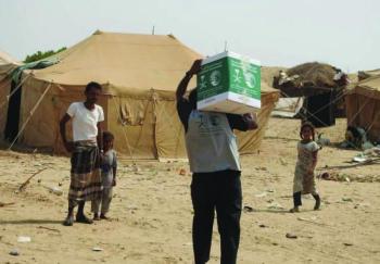 133 طن أغذية من مركز الملك سلمان لليمنيين في صعدة