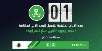 "المرور" : بداية الرصد الآلي لمخالفة «التأمين المنتهي» غداً