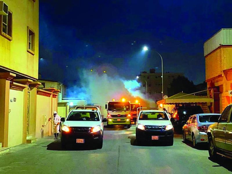 تعقيم وتطهير 958 موقعا في يوم