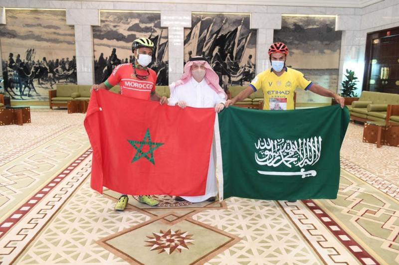 أمير منطقة الرياض يستقبل الرحالين السعودي والمغربي