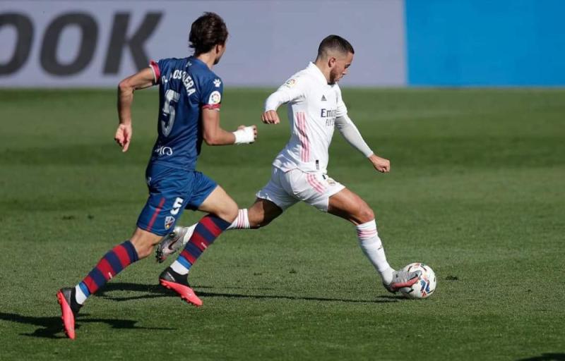 هازارد يسجل في فوز ريال مدريد العريض على ويسكا