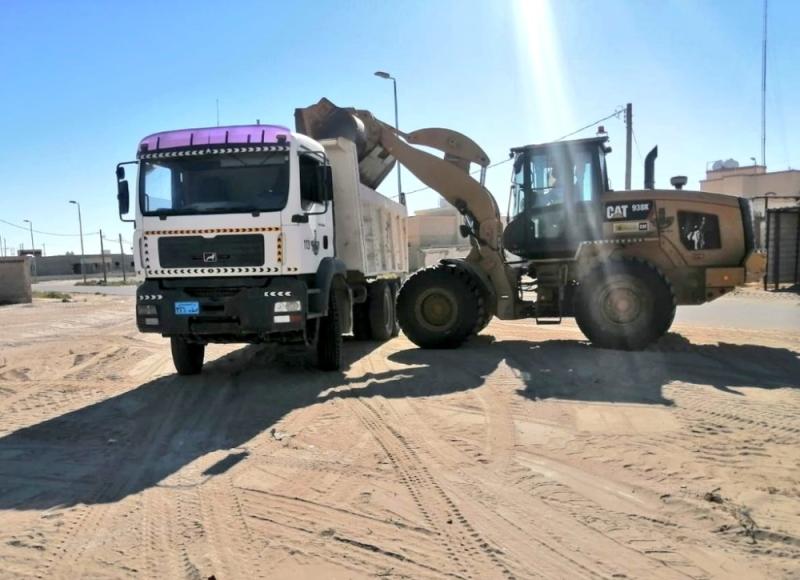 رفع الأنقاض وتسوية الأراضي الفضاء بالنعيرية