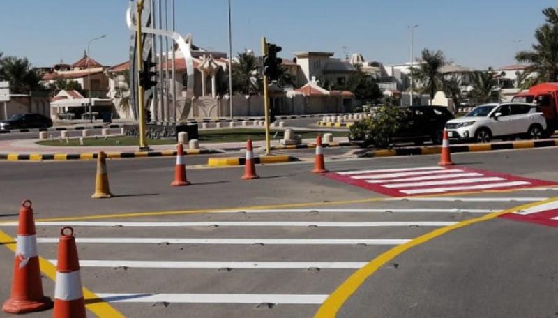 تحديد ممرات المشاة بتقاطعات «صفوى»